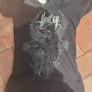 Harley-Davidson Gray Graphic Short Sleeve Tee